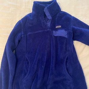 Bright blue patagonia! Like new. So cute and cozy